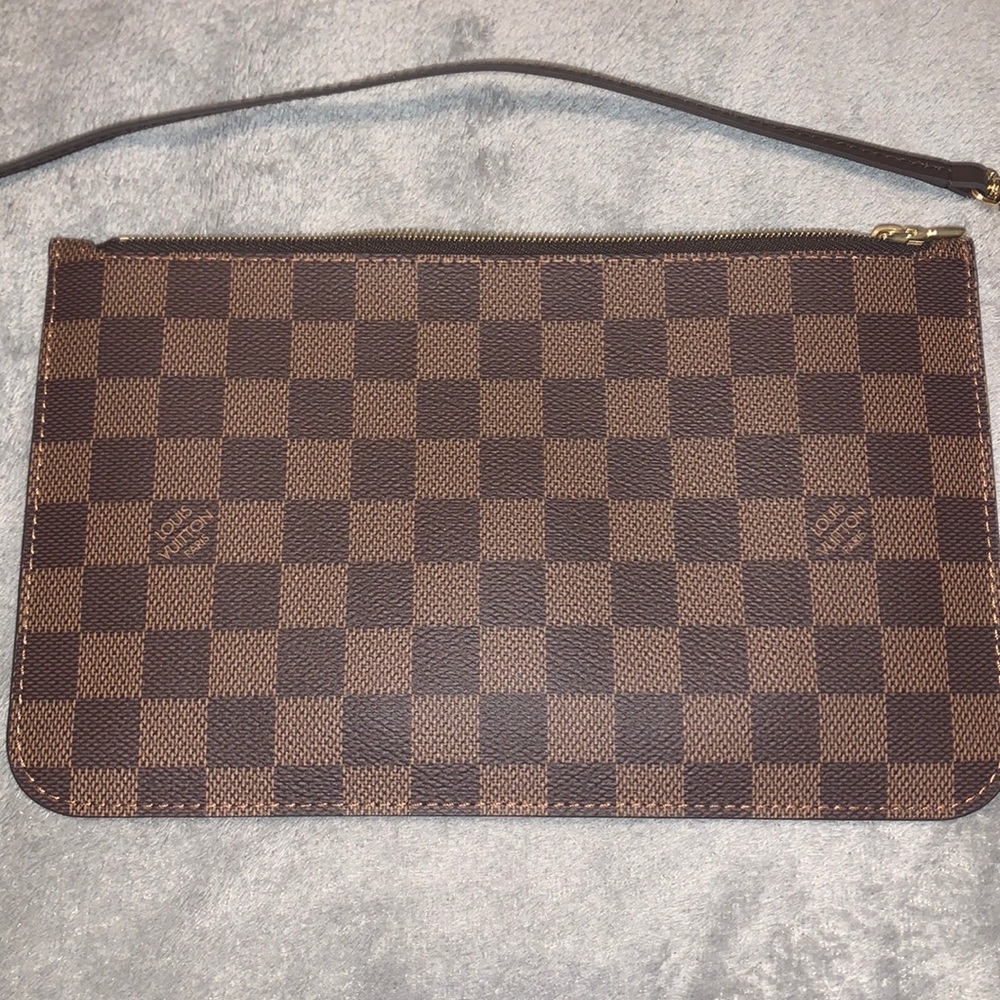 Brand New Damier Ebene Neverfull Pouch